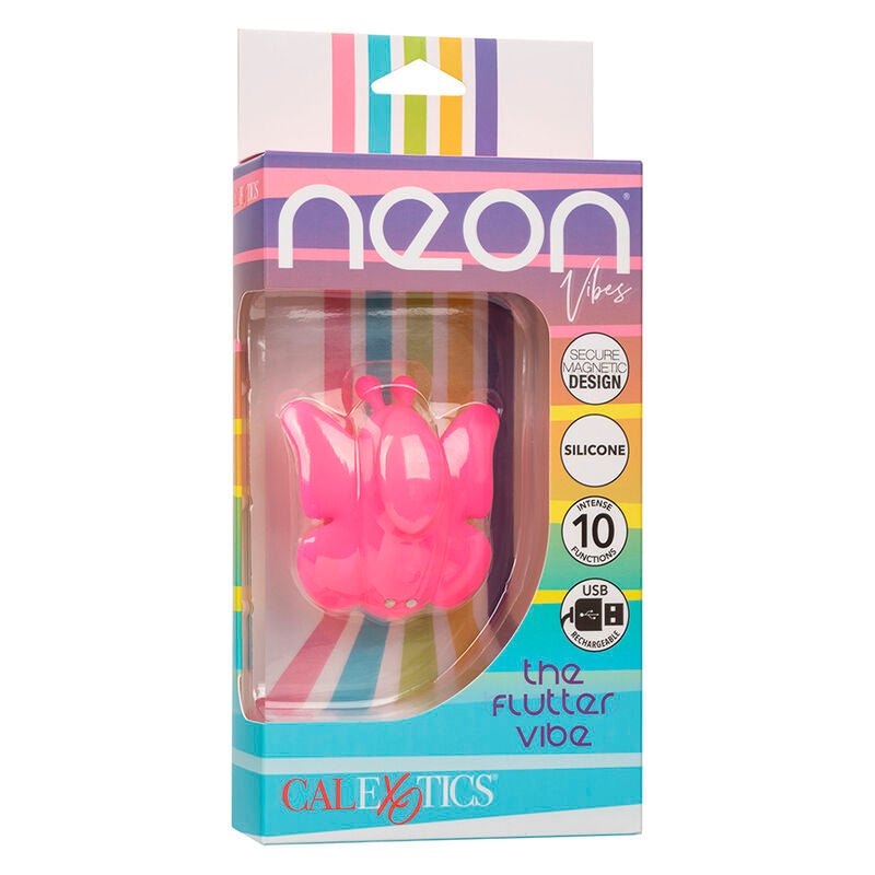 CALEXOTICS - NEON VIBES THE FLUTTER VIBE STIMULATOR 10 VIBRATIONS PINK - Kink&Play