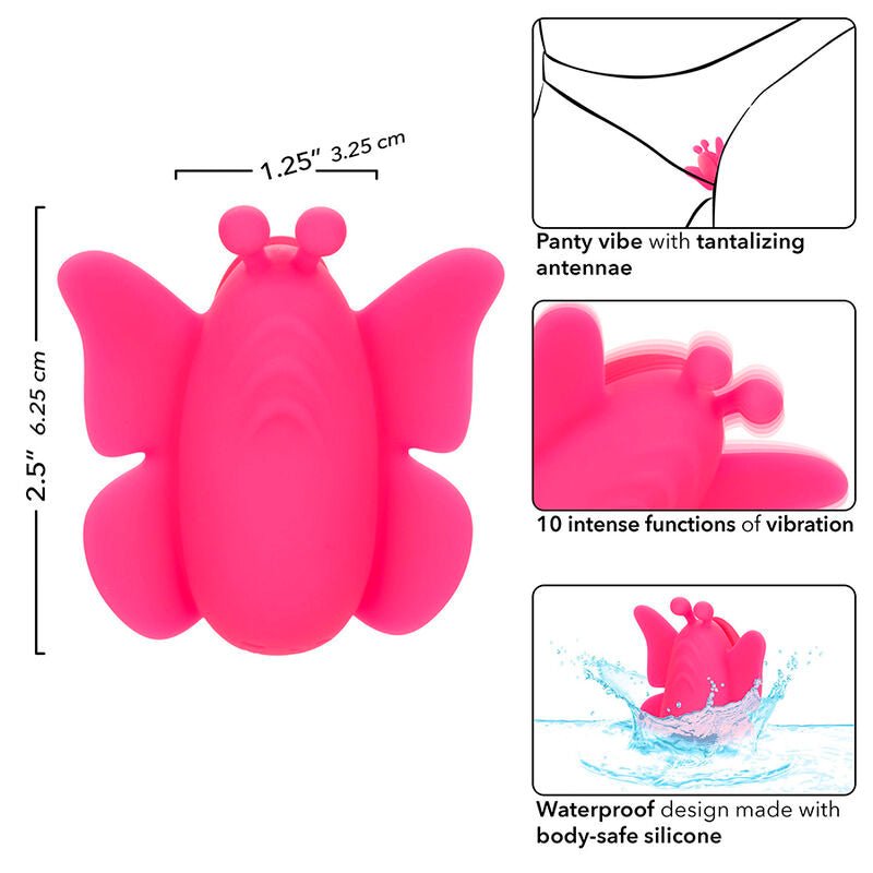 CALEXOTICS - NEON VIBES THE FLUTTER VIBE STIMULATOR 10 VIBRATIONS PINK - Kink&Play