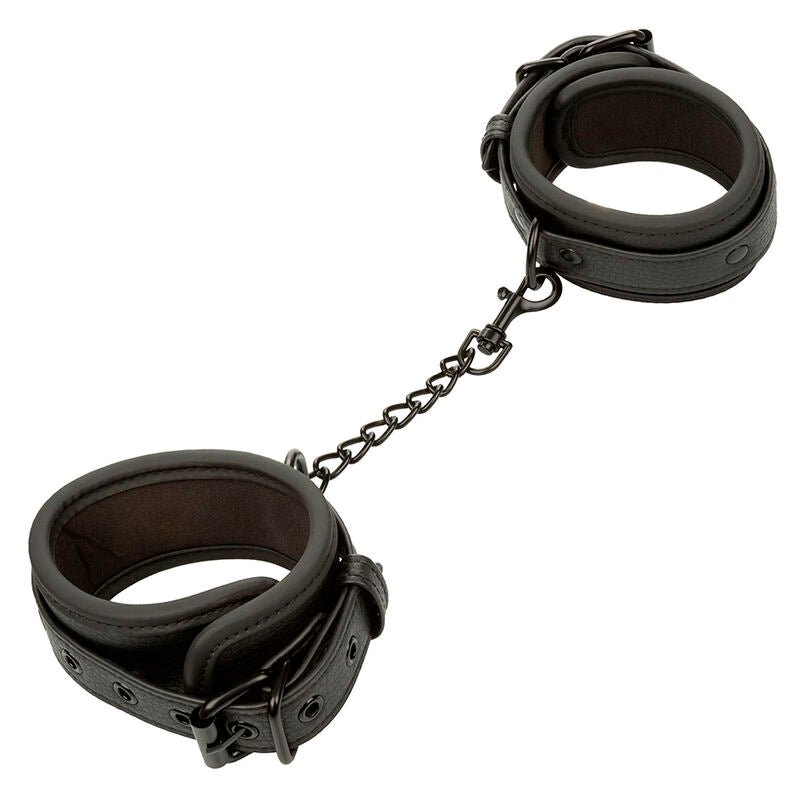 CALEXOTICS - NOCTURNAL ANKLE CUFFS LEATHER ADJUSTABLE BLACK - Kink&Play