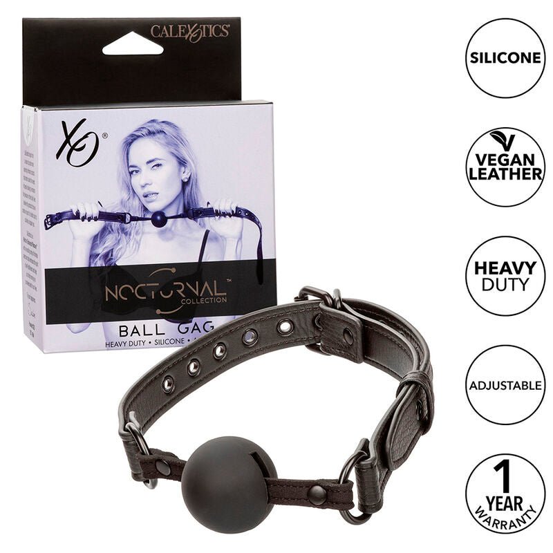 CALEXOTICS - NOCTURNAL BALL GAG SILICONE BLACK - Kink&Play