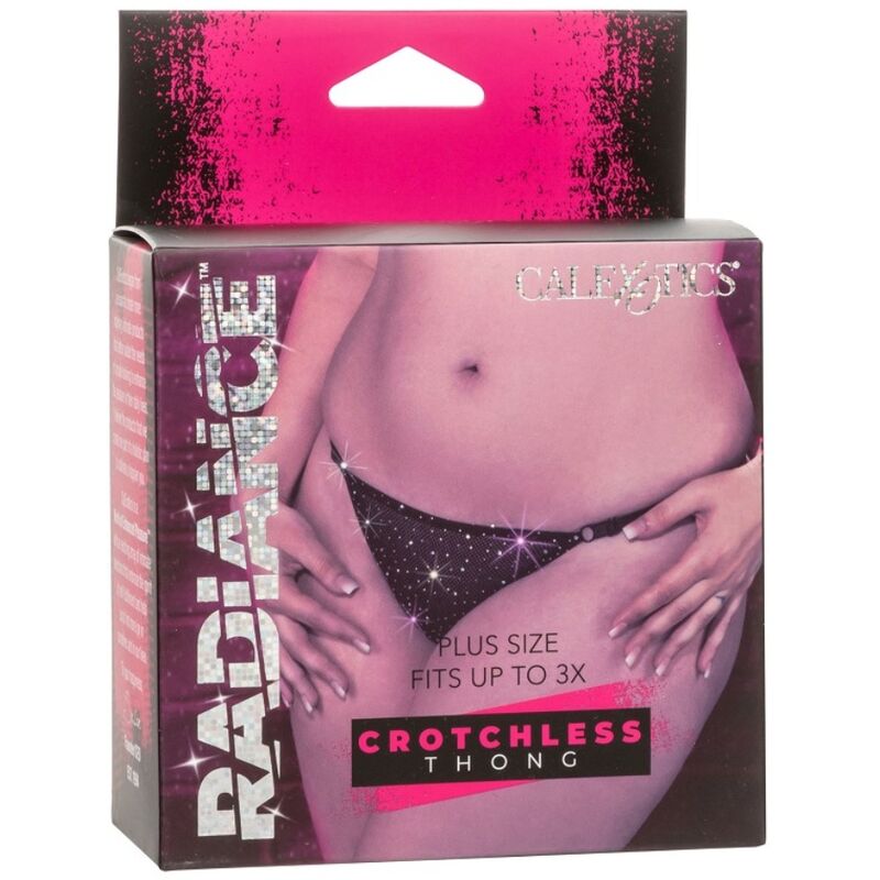 CALEXOTICS - RADIANCE CROTCHLESS THONG RHINE PLUS SIZE - Kink&Play