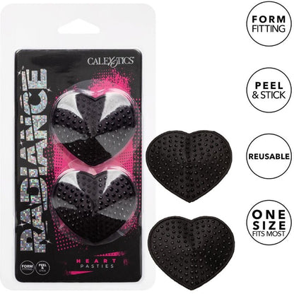 CALEXOTICS - RADIANCE HEART - SHAPED JEWEL NIPPLE SHIELDS - Kink&Play