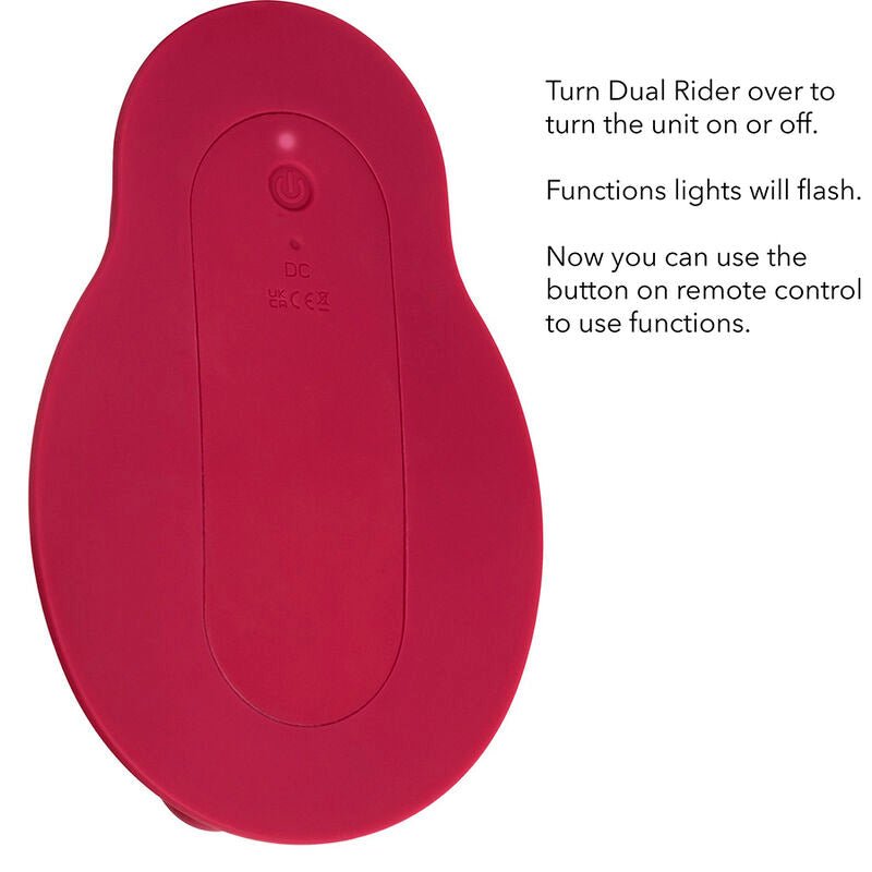 CALEXOTICS - RIDER MASSAGER DOUBLE MOTOR REMOTE CONTROL RED - Kink&Play