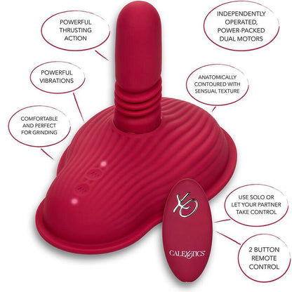 CALEXOTICS - RIDER MASSAGER DOUBLE MOTOR REMOTE CONTROL RED - Kink&Play