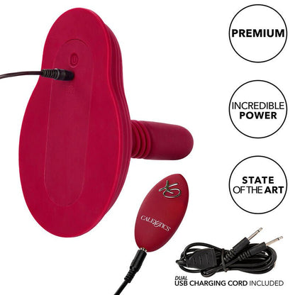 CALEXOTICS - RIDER MASSAGER DOUBLE MOTOR REMOTE CONTROL RED - Kink&Play