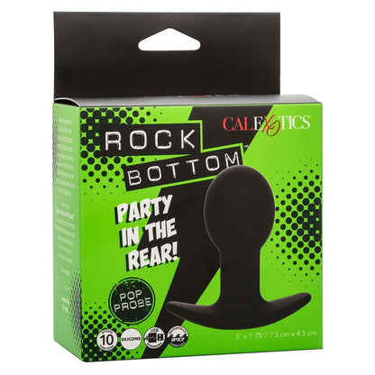 CALEXOTICS - ROCK BOTTOM ANAL PLUG 10 VIBRATIONS SILICONE BLACK - Kink&Play