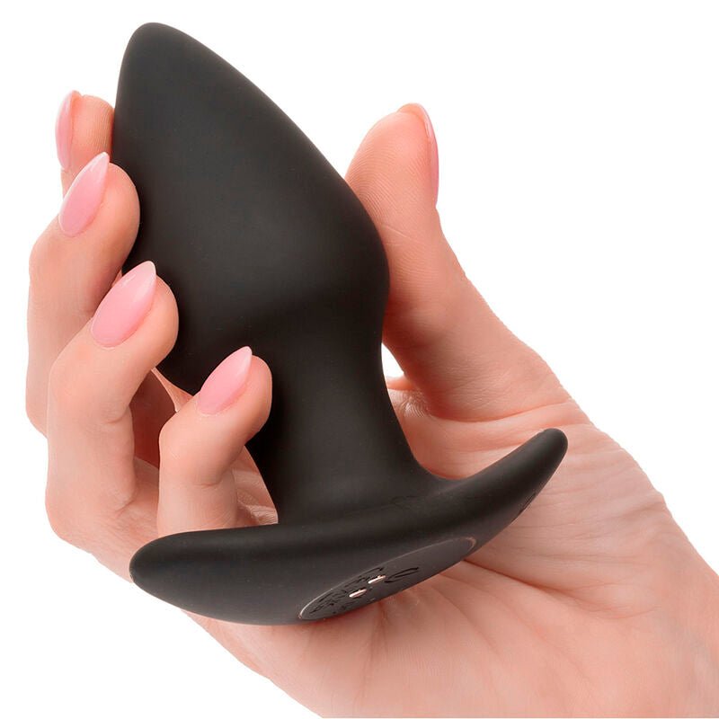 CALEXOTICS - ROCK BOTTOM PERFECT ANAL PLUG 10 VIBRATIONS SILICONE BLACK - Kink&Play