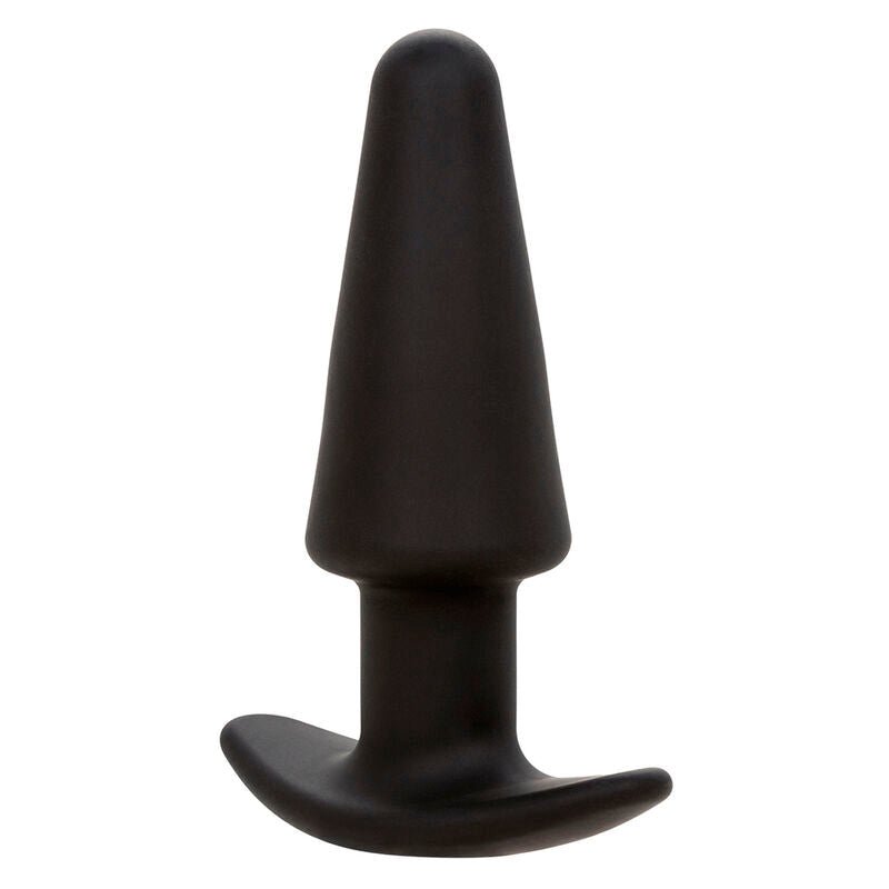 CALEXOTICS - ROCK BOTTOM TAPERED ANAL PLUG 10 VIBRACIONES SILICONE BLACK - Kink&Play