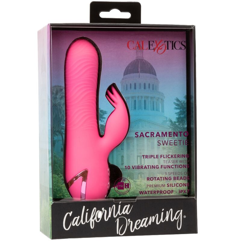 CALEXOTICS - SACRAMENTO SWEETIE VIBRATOR RABBIT PINK BY CALIFORNIA DREAMING - Kink&Play