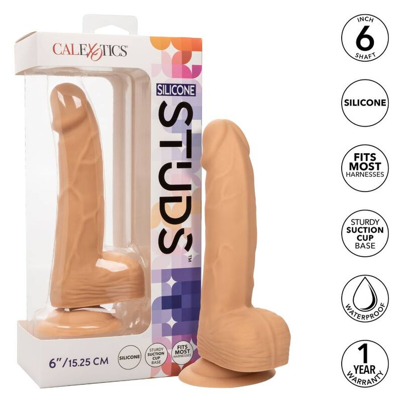 CALEXOTICS - SILICONE STUDS 15.24 CM SKIN - Kink&Play