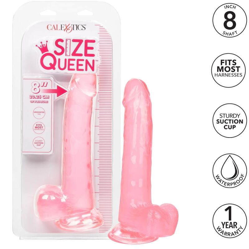 CALEXOTICS - SIZE QUEEN DILDO PINK 20.3 CM - Kink&Play