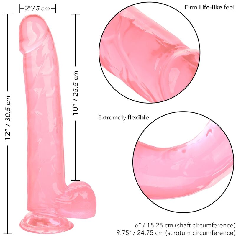 CALEXOTICS - SIZE QUEEN DILDO PINK 25.5 CM - Kink&Play