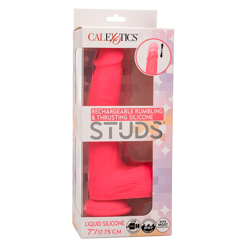CALEXOTICS - STUDS REALISTIC VIBRATOR 10 VIBRATIONS PINK - Kink&Play