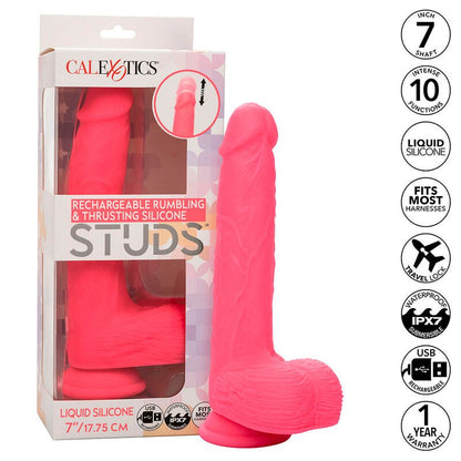 CALEXOTICS - STUDS REALISTIC VIBRATOR 10 VIBRATIONS PINK - Kink&Play