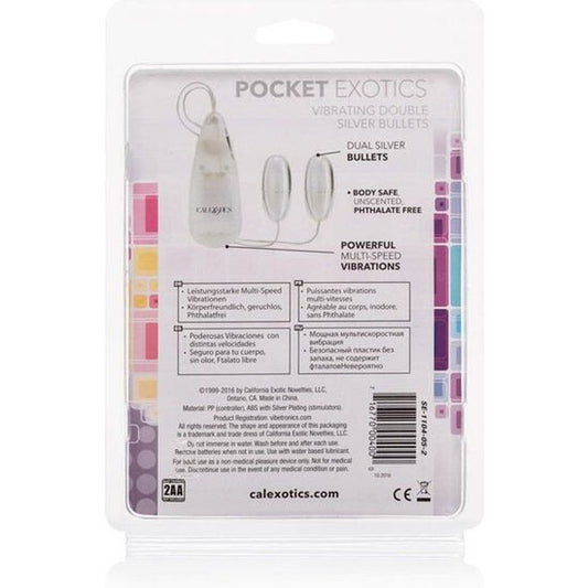 CALEXOTICS - VIBRATING BULLETS SILVER DUO - Kink&Play