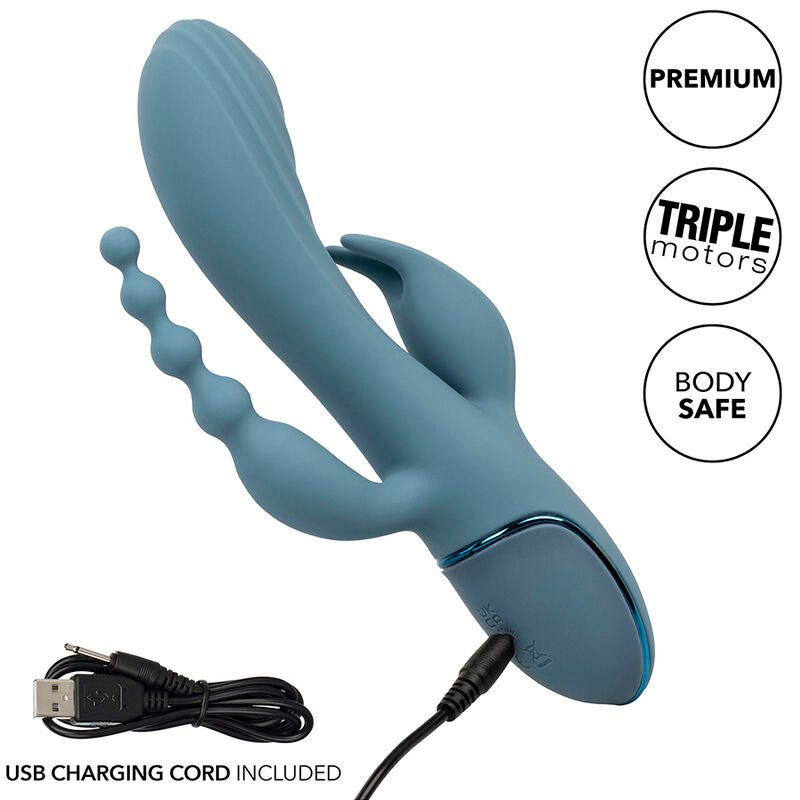 CALEXOTICS - VIBRATOR TRIPLE ECSTASY GREY - Kink&Play