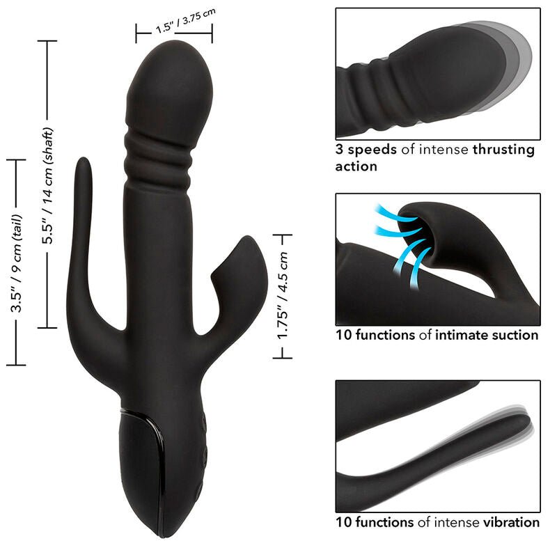 CALEXOTICS - VIBRATOR TRIPLE EUPHORIA BLACK - Kink&Play