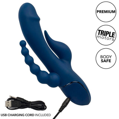 CALEXOTICS - VIBRATOR TRIPLE ORGASM BLUE - Kink&Play