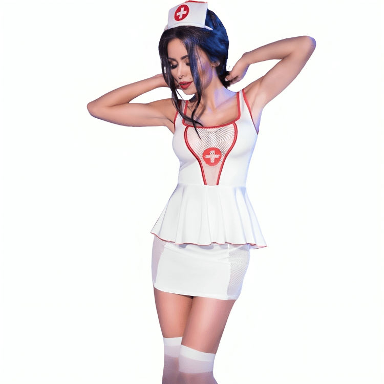 CHILIROSE - CR 4160 COSTUME NURSE TOP & SKIRT S/M - Kink&Play