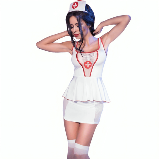 CHILIROSE - CR 4160 COSTUME NURSE TOP & SKIRT S/M - Kink&Play
