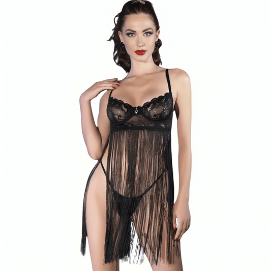 CHILIROSE - CR 4496 BABYDOLL BLACK S/M - Kink&Play