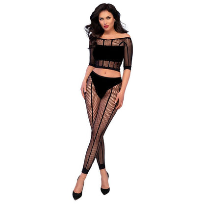 CHILIROSE - CR 4647 TOP & LEGGINS BLACK S/M - Kink&Play