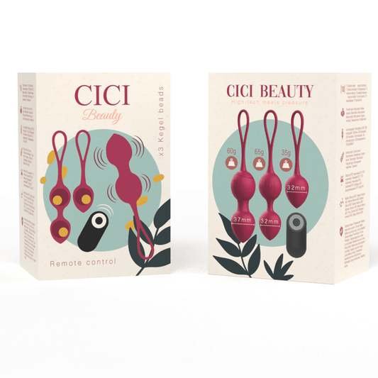 CICI BEAUTY - PREMIUM SILICONE 3 VIBRATING KEGEL BEADS REMOTE CONTROL - Kink&Play