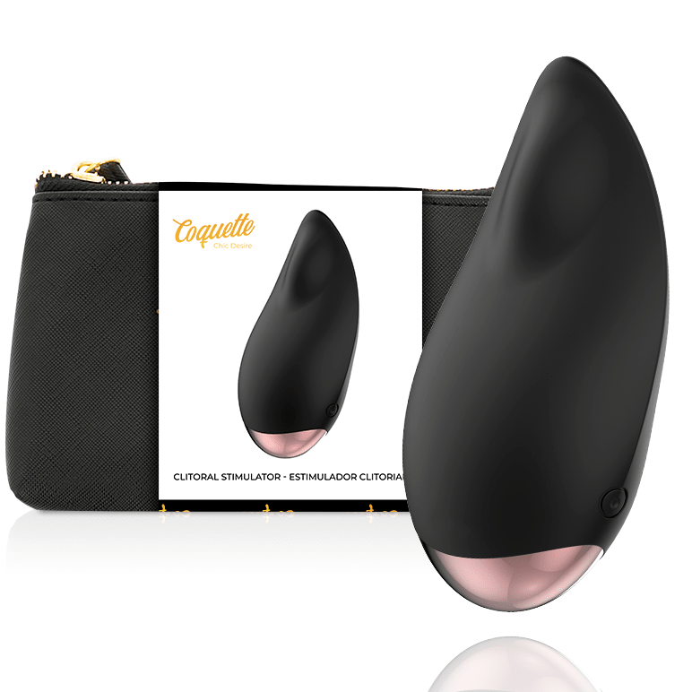 COQUETTE CHIC DESIRE - CLITORIAL STIMULATOR BLACK / GOLD DROP - Kink&Play