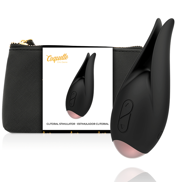 COQUETTE CHIC DESIRE - CLITORIAL STIMULATOR BLACK / GOLD FLOWER - Kink&Play