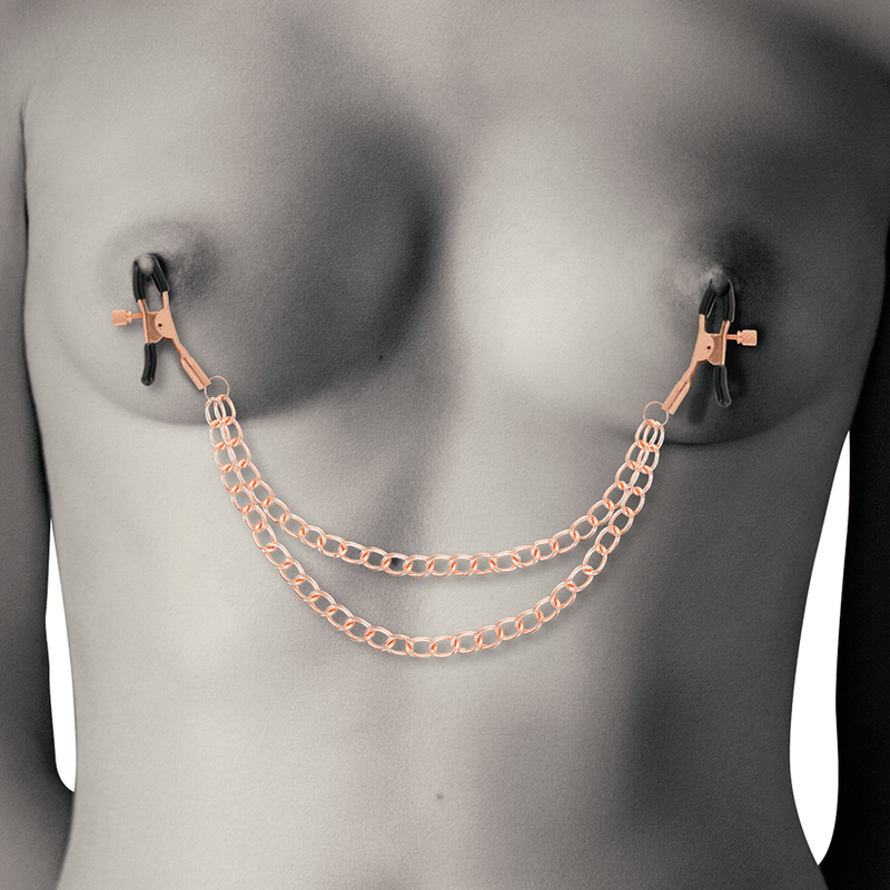 COQUETTE CHIC DESIRE - FANTASY METAL NIPPLE CLIPS WITH CHAIN - Kink&Play