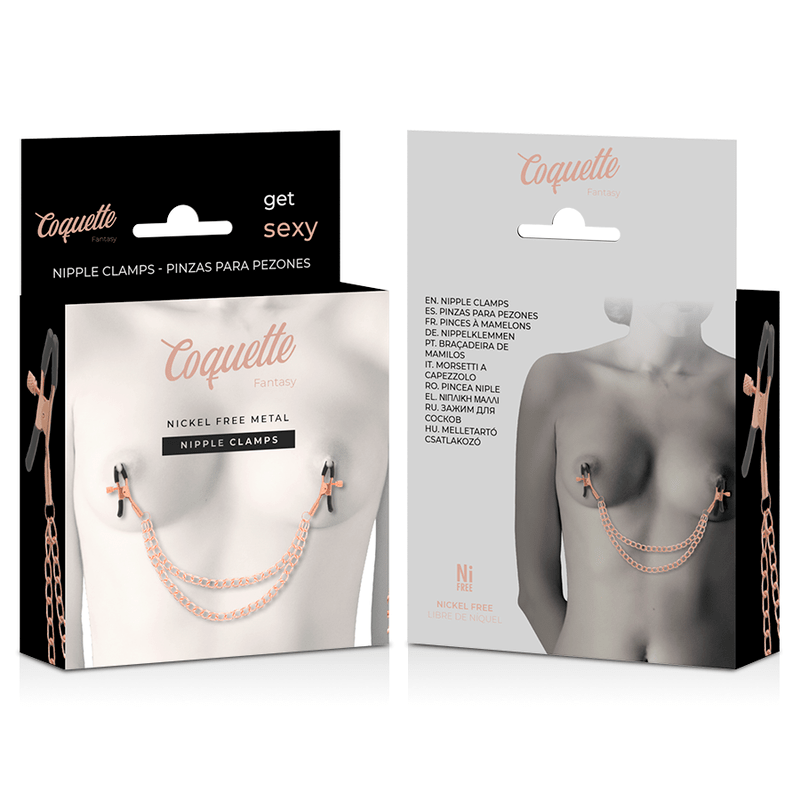 COQUETTE CHIC DESIRE - FANTASY METAL NIPPLE CLIPS WITH CHAIN - Kink&Play