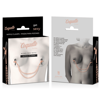 COQUETTE CHIC DESIRE - FANTASY METAL NIPPLE CLIPS WITH CHAIN - Kink&Play