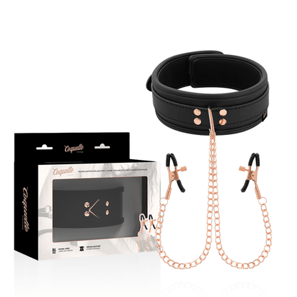 COQUETTE CHIC DESIRE - FANTASY NIPPLE CLAMP NECKLACE WITH NEOPRENE LINING - Kink&Play