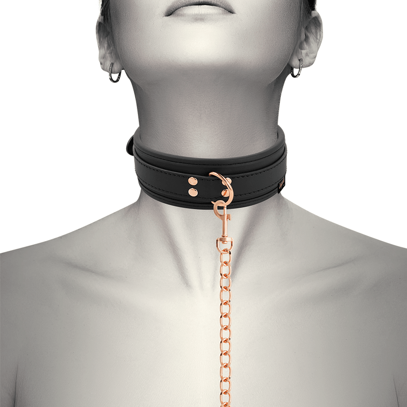 COQUETTE CHIC DESIRE - FANTASY VEGAN LEATHER COLLAR WITH NEOPRENE LINING - Kink&Play