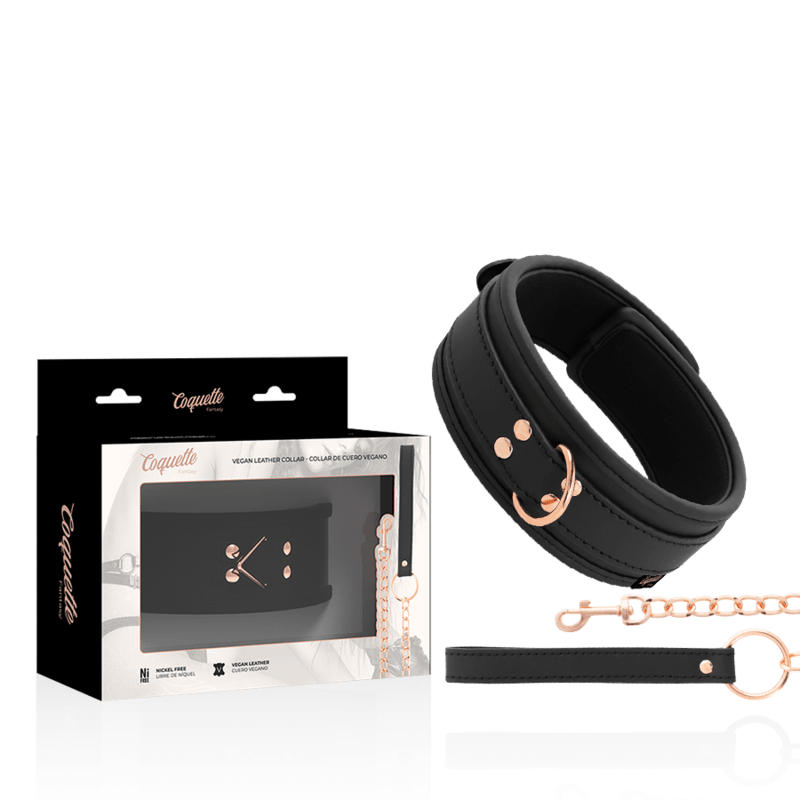 COQUETTE CHIC DESIRE - FANTASY VEGAN LEATHER COLLAR WITH NEOPRENE LINING - Kink&Play