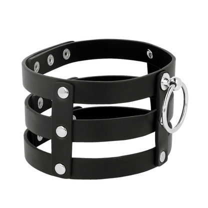 COQUETTE CHIC DESIRE - FETISH STYLE VEGAN LEATHER CHOKER - Kink&Play