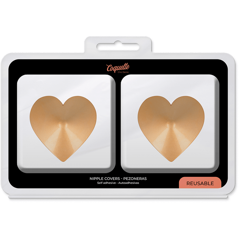 COQUETTE CHIC DESIRE - NIPPLE COVERS GOLDEN HEARTS - Kink&Play