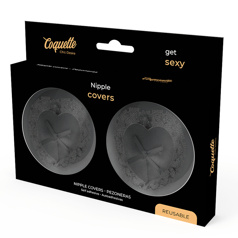 COQUETTE CHIC DESIRE - NIPPLE COVERS LACE BLACK - Kink&Play