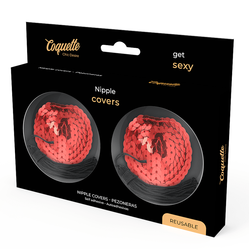 COQUETTE CHIC DESIRE - NIPPLE COVERS RED - Kink&Play