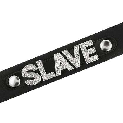 COQUETTE CHIC DESIRE - SLAVE VEGAN LEATHER CHOKER - Kink&Play