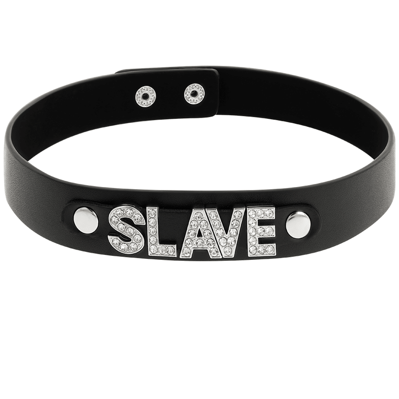 COQUETTE CHIC DESIRE - SLAVE VEGAN LEATHER CHOKER - Kink&Play