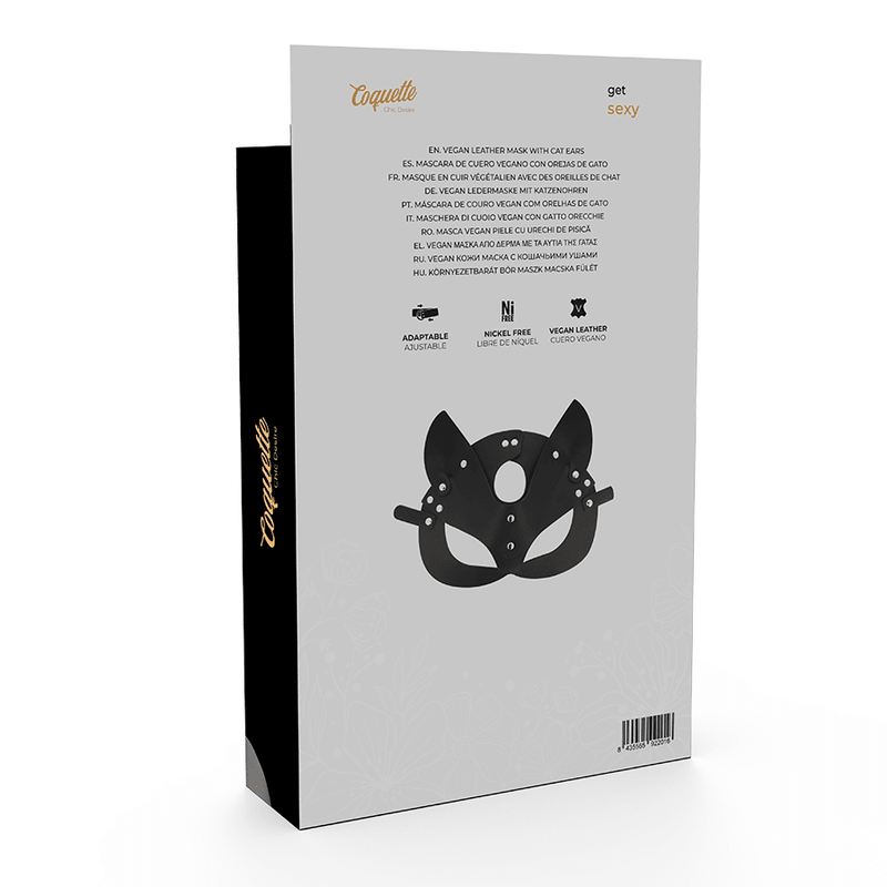 COQUETTE CHIC DESIRE - VEGAN LEATHER MASK WITH BUNNY EARS - Kink&Play