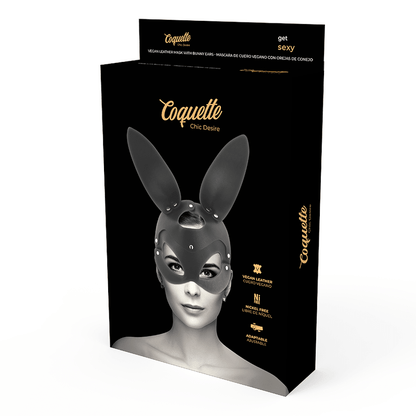 COQUETTE CHIC DESIRE - VEGAN LEATHER MASK WITH BUNNY EARS - Kink&Play