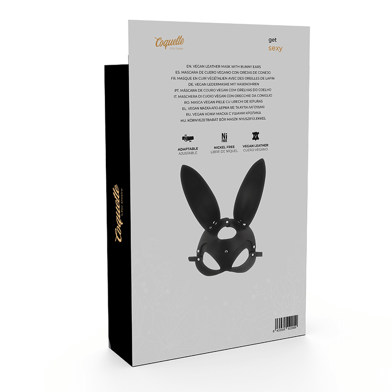 COQUETTE CHIC DESIRE - VEGAN LEATHER MASK WITH BUNNY EARS - Kink&Play