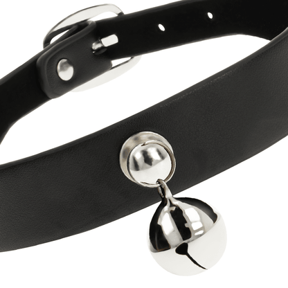 COQUETTE CHIC DESIRE - VEGAN LEATHER NECKLACE WOMAN RATTLE ACCESSORY - Kink&Play