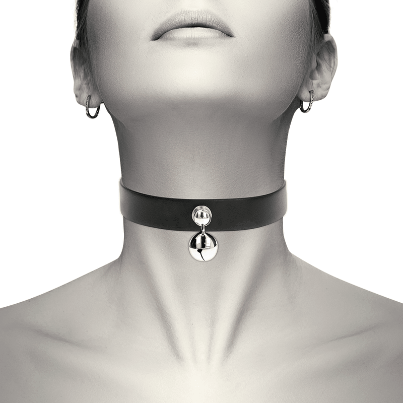 COQUETTE CHIC DESIRE - VEGAN LEATHER NECKLACE WOMAN RATTLE ACCESSORY - Kink&Play