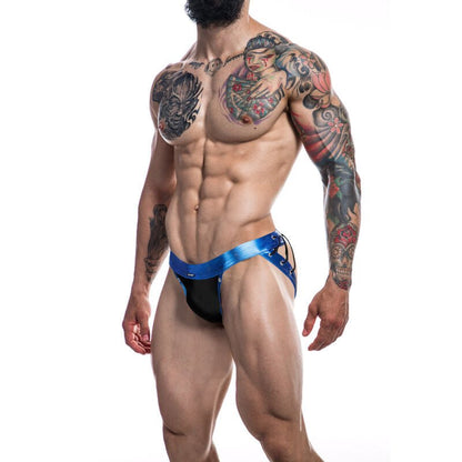 CUT4MEN - JOCKSTRAP DESIRE BLUE LEATHERETTE XL - Kink&Play