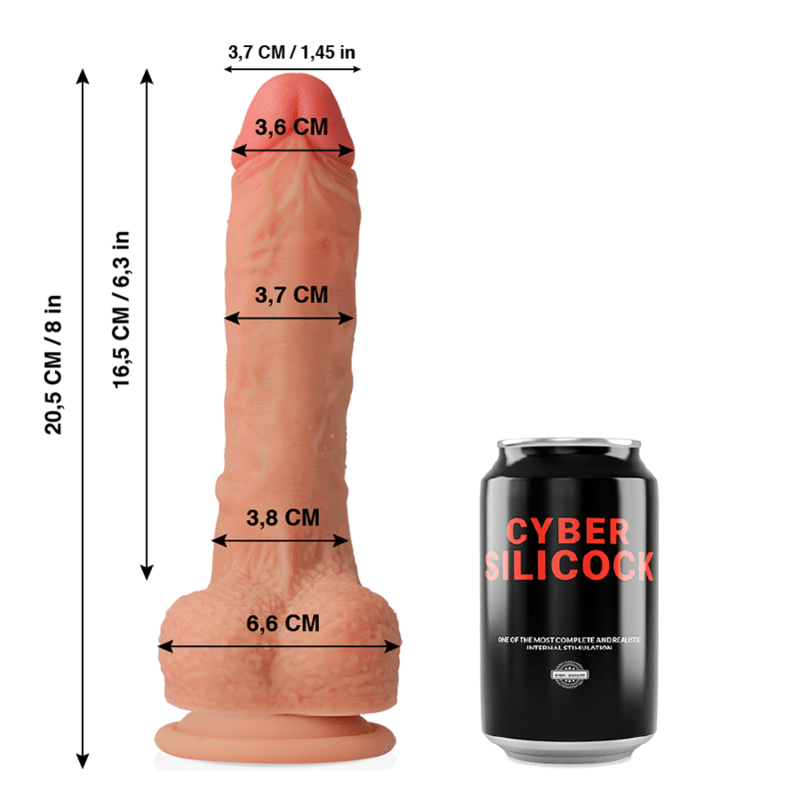 CYBER SILICOCK - CONNOR ULTRA REALISTIC SOFT LIQUID SILICONE 20.5 CM - O - 3.7 CM - Kink&Play