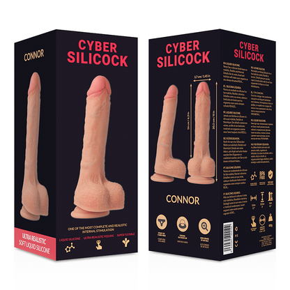 CYBER SILICOCK - CONNOR ULTRA REALISTIC SOFT LIQUID SILICONE 20.5 CM - O - 3.7 CM - Kink&Play