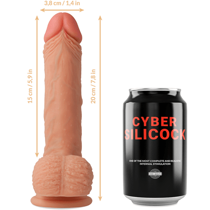 CYBER SILICOCK - STRAP - ON FREEMAN LIQUID SILICONE WITH 3 RINGS FREE 20 CM - O - 3.8 CM - Kink&Play